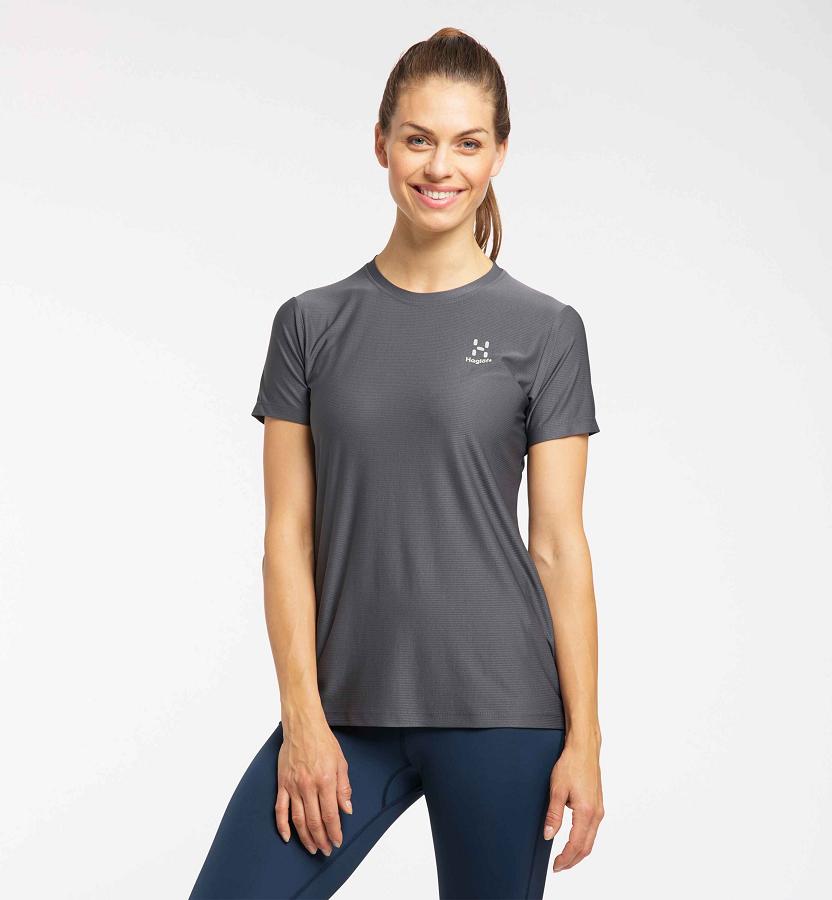 Haglöfs Womens L.I.M Tech T-Shirt Black New Zealand 20937FXKW